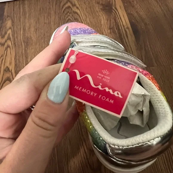 NEW Nina Multicolor Sequin Sneakers Size 8 US - Picture 4 of 4